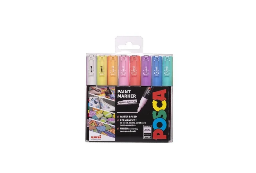 Uni Posca PC 1M - Set 8ks - Pastel Colors