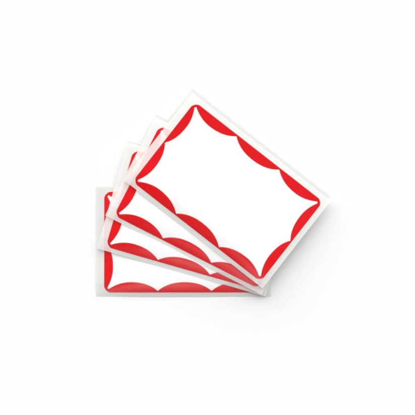 Mr. Eggshell - Wavy Stickers Red - 50ks