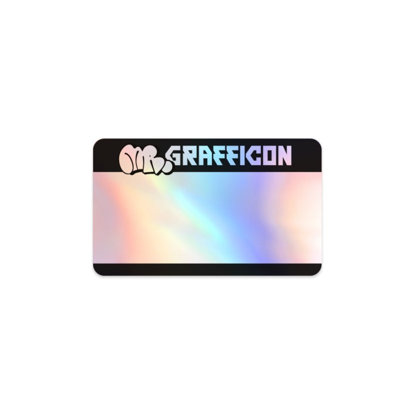 Mr. Eggshell/Grafficon Stickers Holographic - 50ks Black