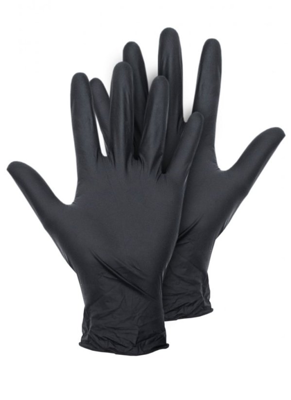 Rukavice latexové černé Montana 2ks