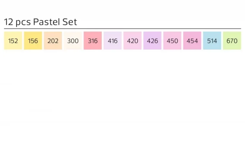 Stylefile marker Brush set 12ks Pastel Set