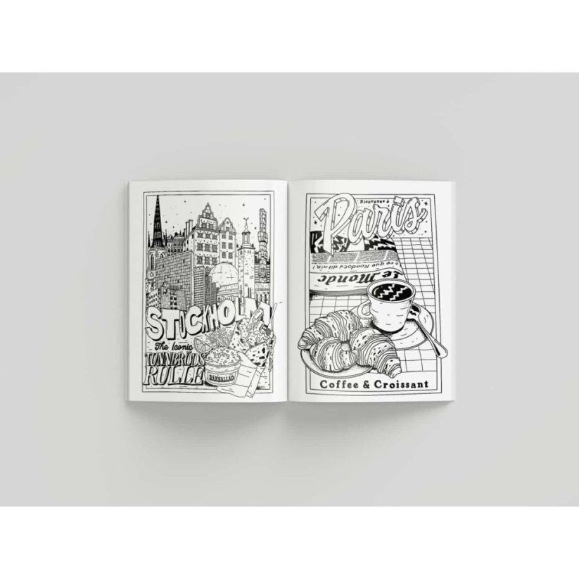 Street Food Coloring Book