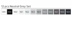Stylefile marker Brush set 12ks Neutral Grey Set