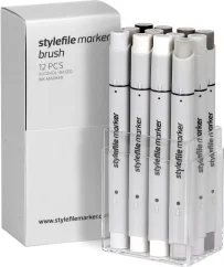 Stylefile marker Brush set 12ks Warm Grey set