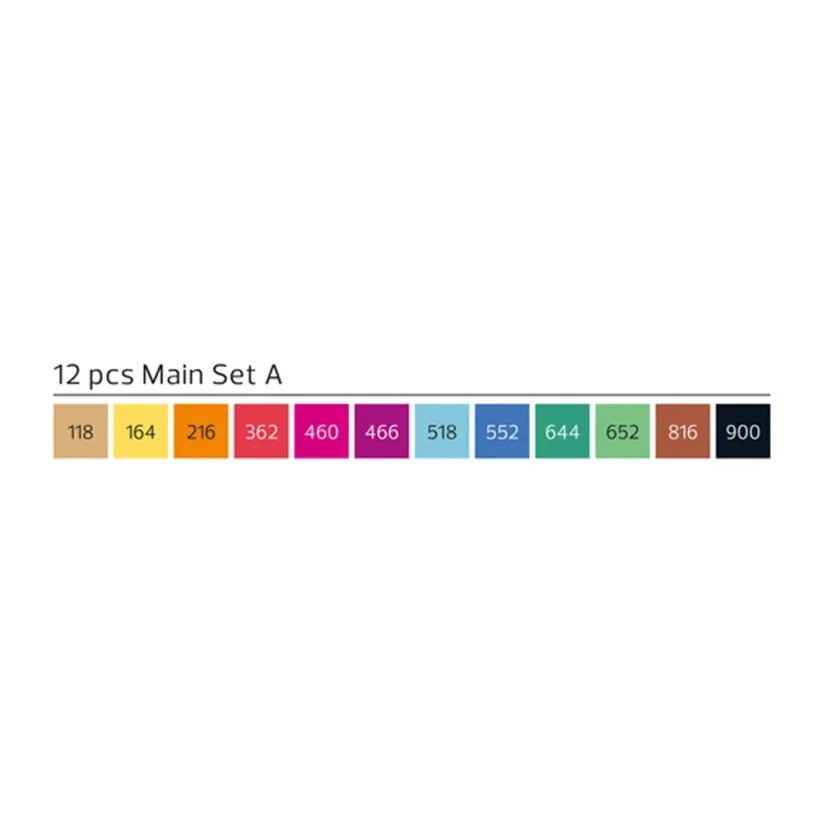 Stylefile marker Brush set 12ks Main Set A