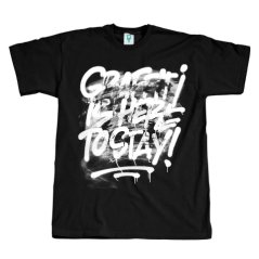 Montana T-Shirt - Graffiti Is Here To Stay by Thierry Furger - Black