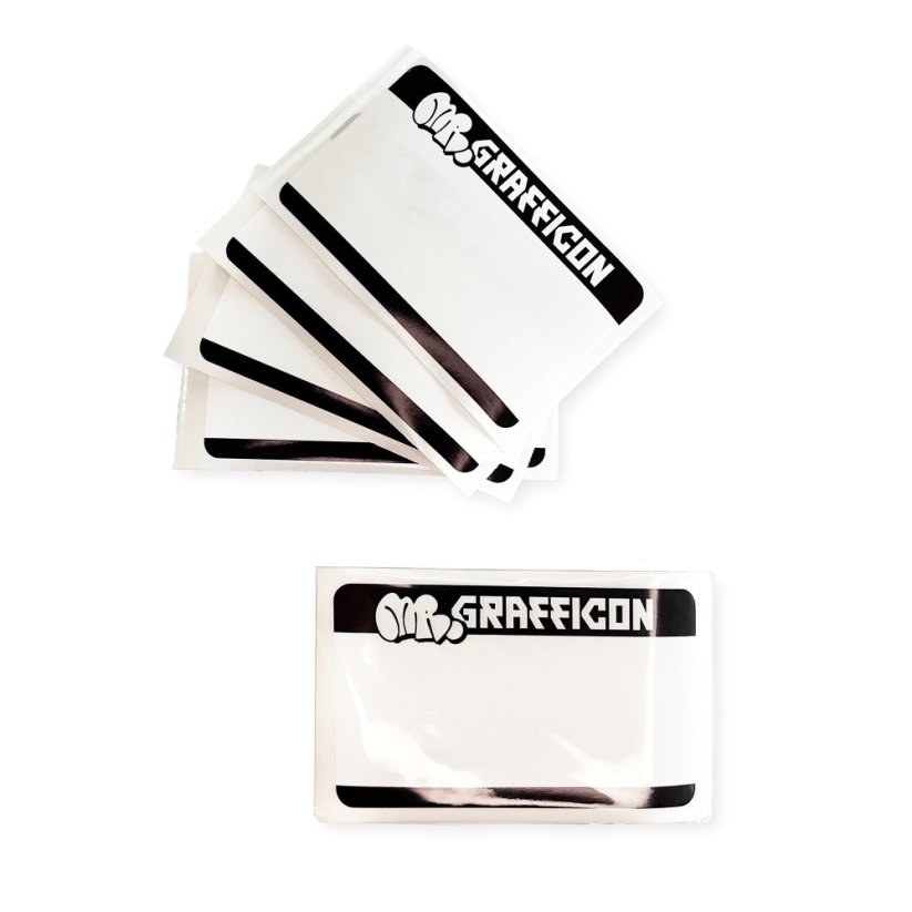 Mr. Eggshell/Grafficon Stickers - 50ks Black