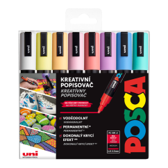 Uni Posca PC 5M - Set 8ks - Pastel Colors