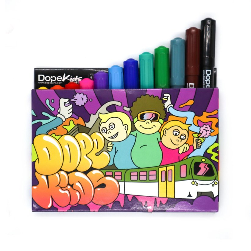 Dope Kids Marker Set - Barva: BLACK set #000000