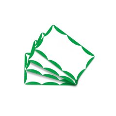 Mr. Eggshell - Wavy Stickers Green - 50ks