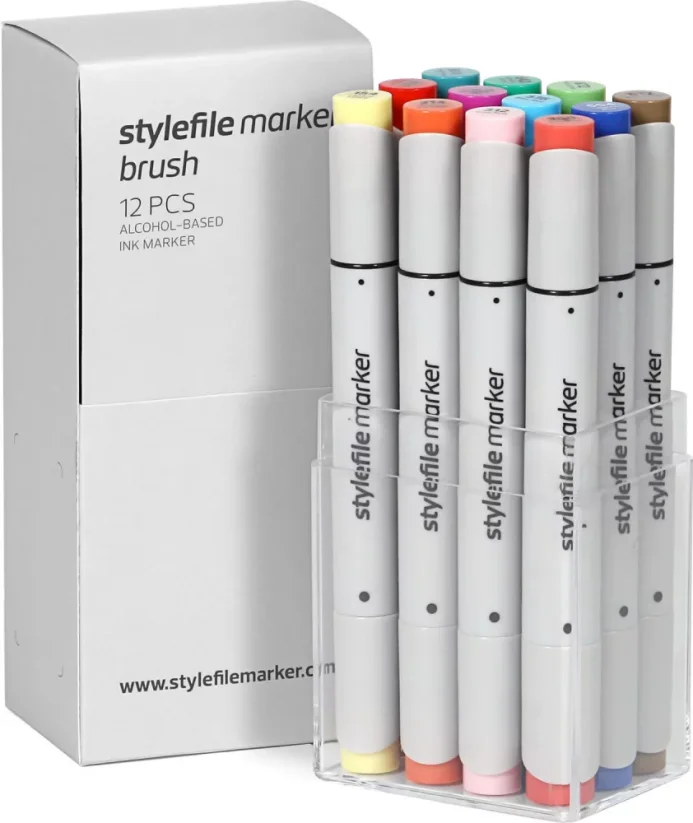Stylefile marker Brush set 12ks Main Set B