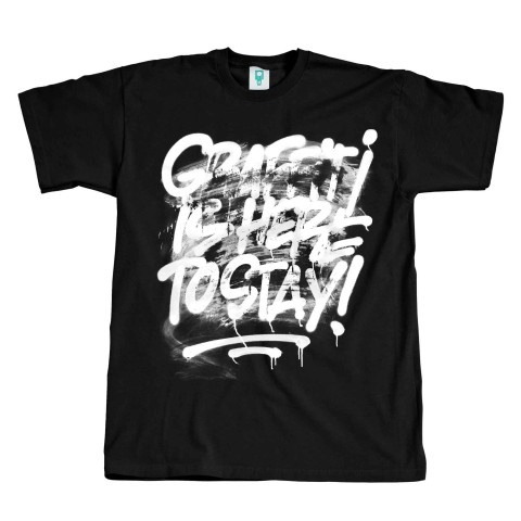 Montana T-Shirt - Graffiti Is Here To Stay by Thierry Furger - Black