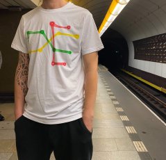 Praha Metro Map/Grafficon Triko - White