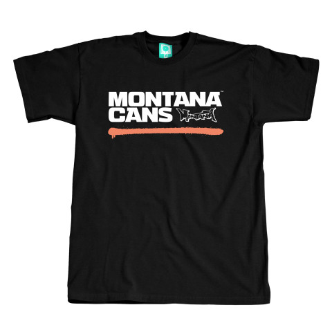 Montana Triko - Typo+Logo Underline Black Shrimp