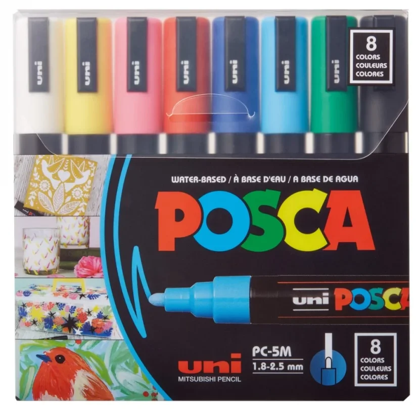 Uni Posca PC 5M - Set 8ks