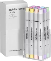 Stylefile marker Brush set 12ks Pastel Set