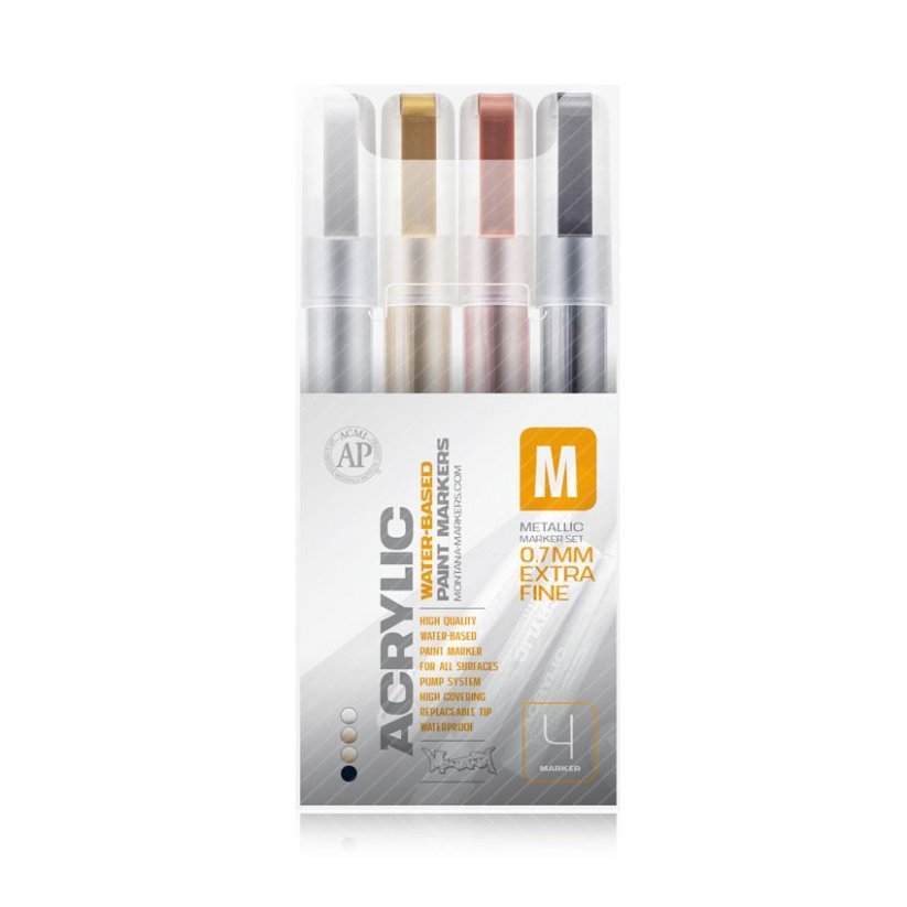 Montana ACRYLIC Set Metallic 0,7mm - 4ks