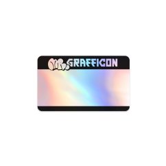 Mr. Eggshell/Grafficon Stickers Holographic - 50ks Black