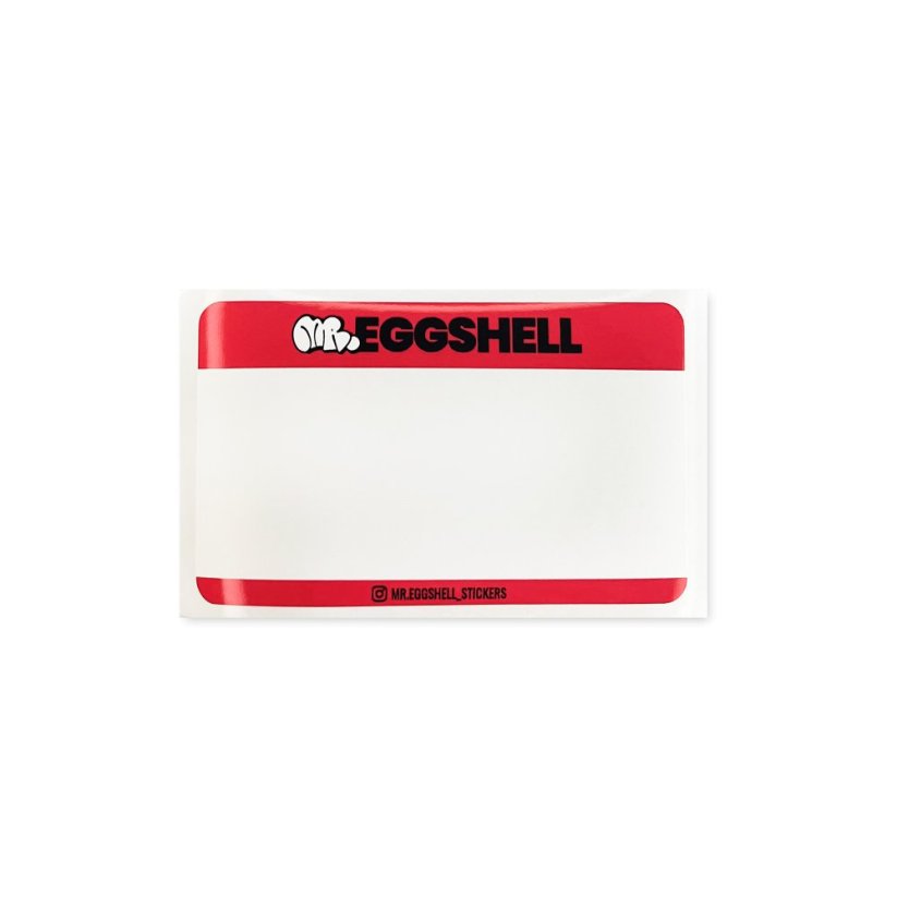 Mr. Eggshell Stickers - 50ks Red