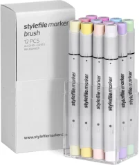 Stylefile marker Brush set 12ks Pastel Set