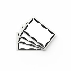 Mr. Eggshell - Wavy Stickers Black - 50ks
