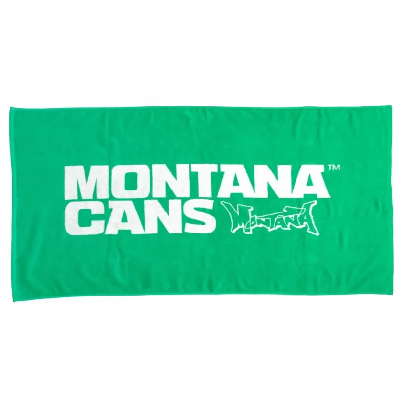 Montana Beach Towel typo+logo (Red, Green, Blue)
