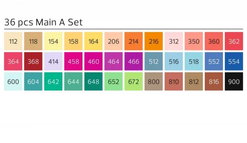 Stylefile marker Brush set 36ks Main Set A