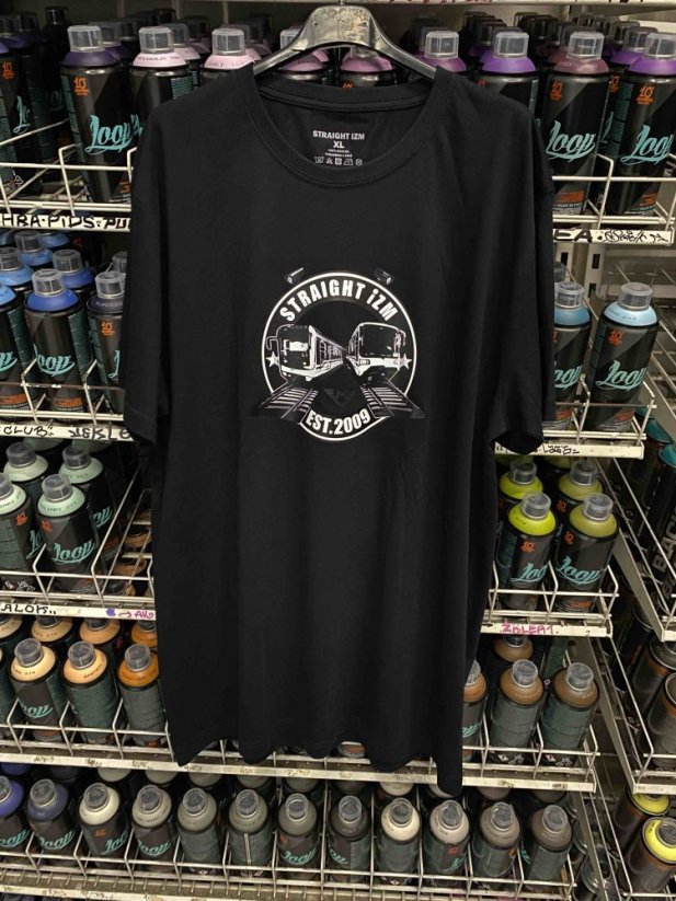 Straight IZM T-shirt - METRO -  Black
