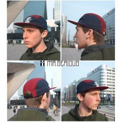 Mr. Serious Cops Can´t Dance Cap Maroon - Red/Blue - Kšiltovka
