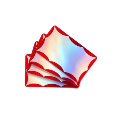 Mr. Eggshell - Wavy Stickers Red Holographic - 50ks