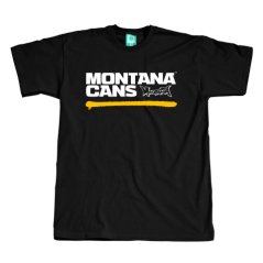 Montana Triko - Typo+Logo Underline Black Yellow