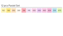 Stylefile marker Brush set 12ks Pastel Set