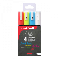 Uni Chalk PWE-5M - Set 4ks - Křídový Marker