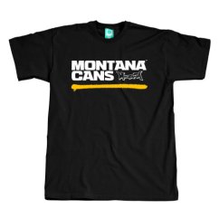 Montana Triko - Typo+Logo Underline Black Yellow