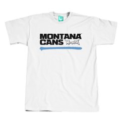 Montana Triko - Typo+Logo Underline White Blue
