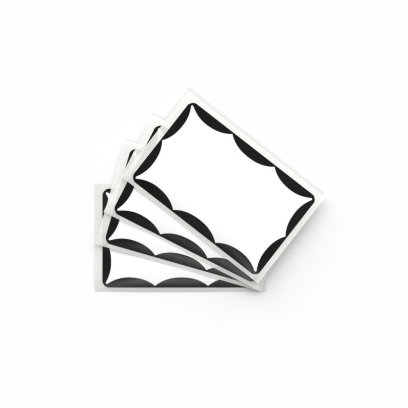 Mr. Eggshell - Wavy Stickers Black - 50ks