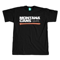 Montana Triko - Typo+Logo Underline Black Shrimp