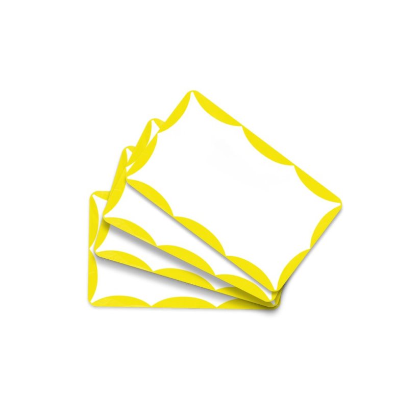 Mr. Eggshell - Wavy Stickers Yellow - 50ks