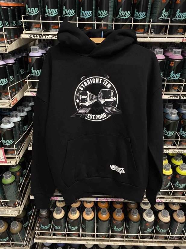 Straight IZM Hoodie - METRO - Black