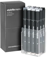 Stylefile 12er marker Neutral Grey set