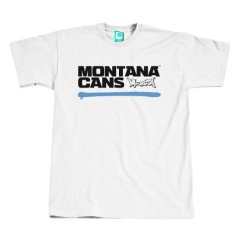 Montana Triko - Typo+Logo Underline White Blue