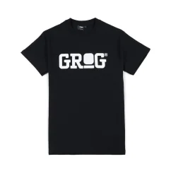 Grog Classic logo T-shirt - Black/White