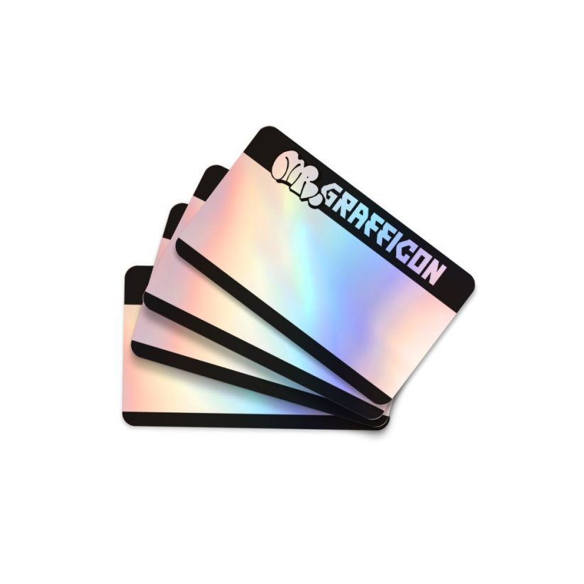 Mr. Eggshell/Grafficon Stickers Holographic - 50ks Black