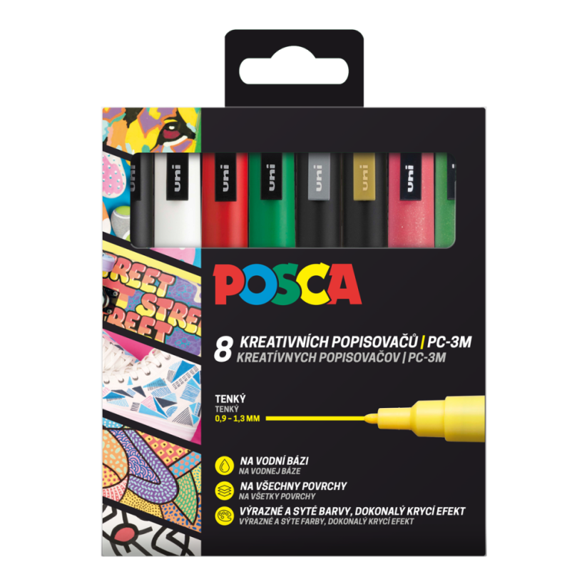 Uni Posca PC 3M - Set 8ks - Christmas Set