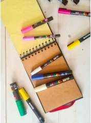 Posca Blackbook A5 - Mix 3 barev papíru